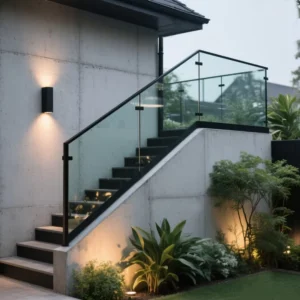 Aluminum Profile U Channel Glass Railing Aluminum Balcony Pool Fence Outdoor Led Channel Glass Stair Railing Glass Handrail