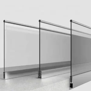 Aluminum Profile U Channel Modular Adjustable Staircase Prefabricated Steps With Integrated Handrail for Easy Fast Installation