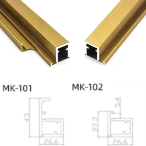 Aluminum Profile for Wardrobe and Cabinet Door Use General Home Furniture for Bedroom and Living Room