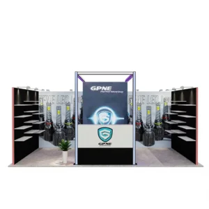 Aluminum Profiles Modular Detachable Expo Trade Show Display Booth Exhibition Stands with LED Light Strips