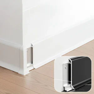 Aluminum Skirting Board Baseboard Modern Skirting Line for Wall Floor Joint Easy DIY Water resistant for Home Office Hotel