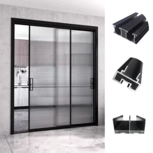Aluminum Sliding Door Extruded Profiles Suitable for Sliding Door Systems of Villa Balconies Terraces and Apartments