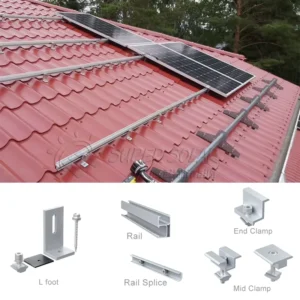 Aluminum Solar L Foot Mounting Bracket L Feet for PV Panel Rail System