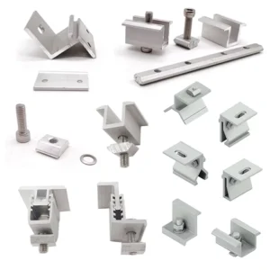 Customized Aluminium Mid Clamp Fixing Brackets Solar Panel Mounting Quick Installation High Wind Load Resistance TUV Certified