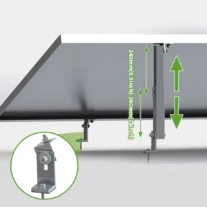 Aluminum Solar Panel Mounting Brackets Adjustable Angle Front Leg Rear Leg Flat Roof Tilt Solar Mounting System