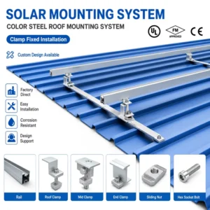Aluminum Solar Panel Mounting Structure with Solar Mounting Frame for Roof Projects