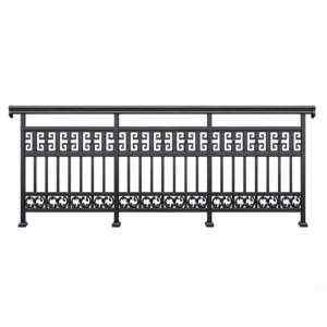 Aluminum Square Tube Welded Guardrail Painted and Rust Proof Staircase Metal Handrail