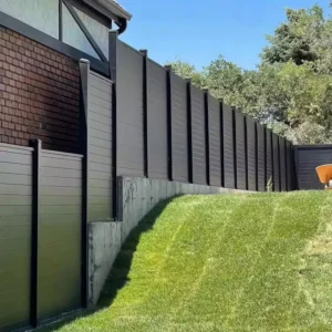 Aluminum System Modern Design Privacy Profile Frame Bar Decorative Gardening Horizontal Slat Fence 6ft Eco Friendly 3D Modeling