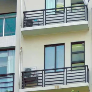 Aluminum U Channel Based Modern Simple Fence Railing Handrail Glass Railing for Balcony