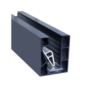 Aluminum U Channel Glass Railing for Frameless Fence Handrail Black Anodized Aluminum Laser Cutting Profile