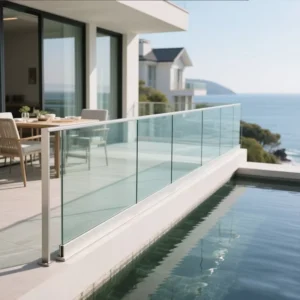 Aluminum U Channel Profile 12 20 mm Frameless Stair Swimming Pool Balcony Fence Glass Railing Exterior Balustrade Glass Handrail