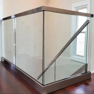Aluminum U Channel Profile for 10mm 12mm Tempered Glass Railing Panel With UV Resistant Rubber Gasket