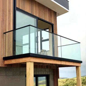Aluminum U Profile LED Lighting Glass Railing System Frameless Balustrade Outdoor Floor Mounted Balcony Stair Handrail Modern