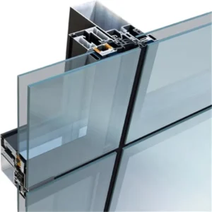 Aluminum Veneer Extrusion Profile Reflection Glass Curtain Wall