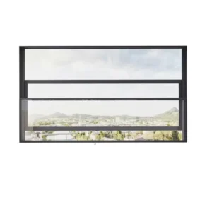 Aluminum Window Large Size Double Glass Aluminum Frame Single Hung Automatic Slide Electric Window