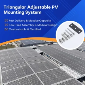 Angle Adjustable Solar Bracket High Strength Adjustable Triangle Solar PV Mounting Rack for Horizontal Tile Metal Roof