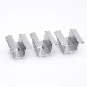 Anodized Aluminum Alloy Solar Mid Clamp for Solar Panel Roof Mounting System Wind Load 40m/s Snow Load 70kg/m Meeting