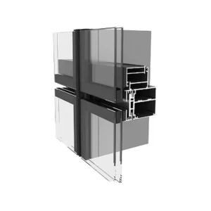 Anodized Aluminum Profile for Hidden Frame Commercial Curtain Wall