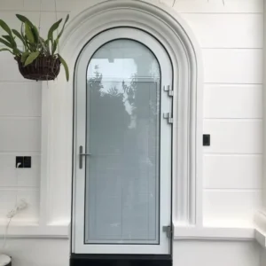 Arch Aluminum Door Smart Design Double Open for Houses Aluminum Entry Door Aluminium Profile for Frame Swing Door