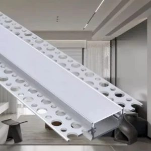 Architectural Drywall Plaster Aluminum Profiles With LED Strips Aluminum Skirting Extrusion Profiles for Shower Door