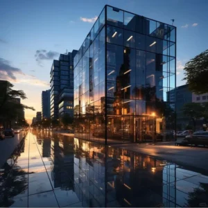 Architectural Modern Tempered Glass Curtain Wall Aluminium Vertical Horizontal Mullion System Engineering Shop Drawing