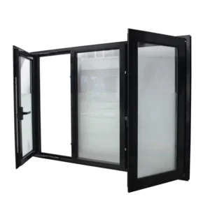 Australian Standard AS2047 Soundproof Aluminum Framed Double Glazed Casement Windows with Flyscreen for Villa