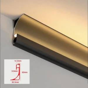 Backlit Bezel less LED Aluminum Profile Ceiling & Corner Line Skirting Wall Washer Light for Home Decoration