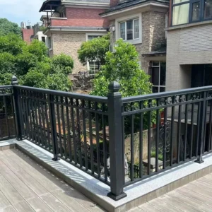 Balcony Railing Balustrades Aluminum Profiles Handrails Metal Guardrail Fencing Outdoor Garden Fence