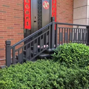 Balcony Railings Aluminum Safety Fence 12mm Tempered Glass Powder Coated UV Protected Contemporary Easy Install Customized Sizes