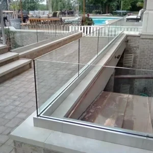 Balustrade Handrail Fittings Extruded Aluminum U Channel Profile Frameless Glass Railing System Prices in China
