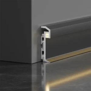 Baseboard Manufacturer Wall and Floor Lighting Aluminum Alloy Skirting Baseboard with Lights for Villa Hotel