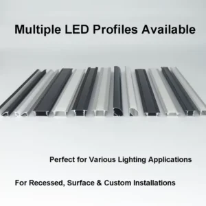 Black Anodized LED Aluminum Channel Surface Mount Housing For Decorative Lighting