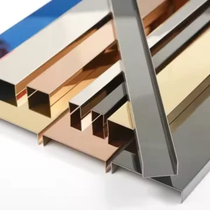 Brushed U Shape Stainless Steel Edge Profile Decorative Metal Profile Ceramic Material for Stylish Home Decor