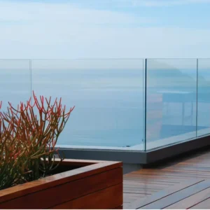 C RlBalustrade Railing Aluminum Base Shoe Frameless Glass Railing Deck Glass U Channel Profile Handrail