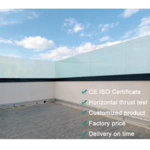CE Certificate Frosted Glass Railing for Residential Balcony Handrail Commercial Buildings SGP Laminated Glass Railing Project