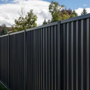 Canada 3D Aluminum Galvanized Privacy Metal Fence Panel Deep Groove Profile Colorbond with Trellis Gates