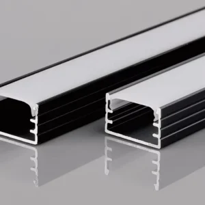 Ceiling Drywall Plaster in Aluminum LED Profile 15*09mm Black Extrusion Channel for Commercial Industrial Linear Lighting