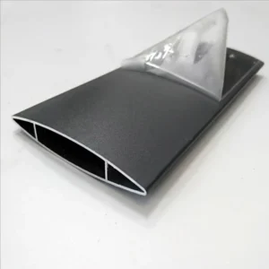 China Manufacture 100mm 200mm 300mm 500mm Custom Powder Coated Or Anodized Oval Air Foil Shutter Aluminum Profile For Louver