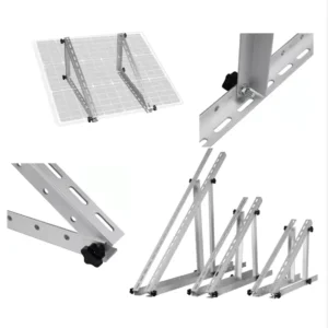 China made Solar Adjustable Folding Aluminum Tripod Structure Triangular Frame Solar System