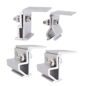 Color Steel Tile Clamp Rail Free Aluminum Alloy Photovoltaic Bracket Accessories Upright Lock Edge Solar Mounting System