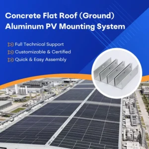 Commercial Solar Panel Mount Bracket Aluminum Photovoltaic Solar Mounting Bracket for Concrete Flat Roof