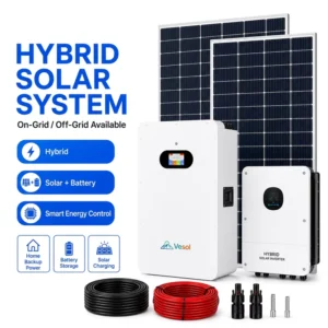 Complete Home Solar System Kit 5kW 10kW 20kW With Hybrid Inverter LiFePO4 Battery Panels Accessories OEM ODM Solution