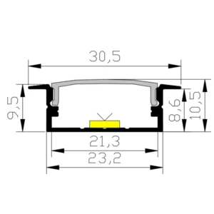 Connector Aluminum Frame for Led Screen Aluminum Profile for Ceiling Edge Led Aluminium Profile for Lightbox