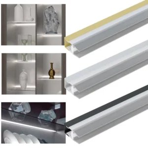 Creative Display Solution 3 Side Lit Glass Shelf with Milky Cover 8mm Aluminum Profile Kit
