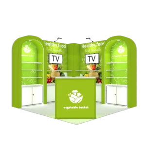 Custom 10×10 Modular Shelf Display Stand Expo Trade Show Expo Booth Exhibition