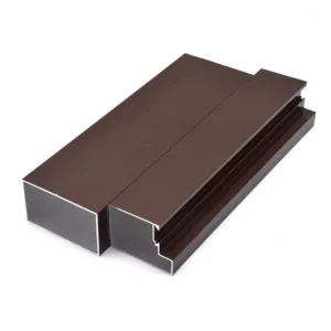 Custom 6000 Series Powder Coated Aluminum Profiles for Doors and Windows with Cutting & Bending Services