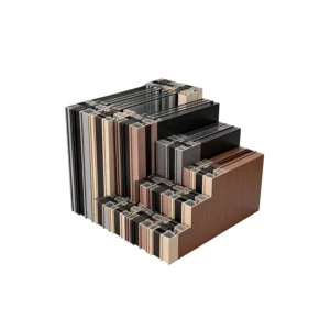 Custom 6063 Aluminum Alloy Multi Chamber Design Extrusion Window Profile for Glass Sliding Door with Cutting Service