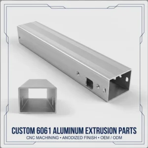 Custom Aluminum 6061 Extrusion Profile Anodized Finish CNC Machining Precision Tolerance 0.1mm Die Casting Services