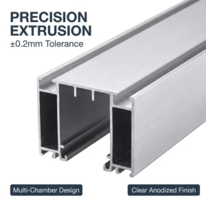 Custom Aluminum Extrusion Profiles Assembled with Aluminum Panels used for Building Facade Applications