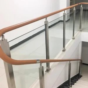 Custom Aluminum Glass Railing for Indoor Spiral Staircase and Balcony Modern Design Rust Resistant Floor Mounted Handrail